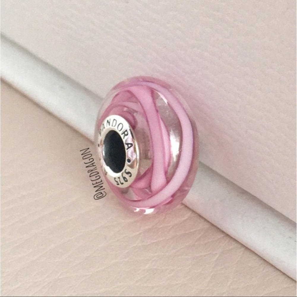 Pandora Breast Cancer Awareness Glass Charm
